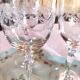 5 crystal stemmed glasses, ancient crystal of Arques,- Dampierre model