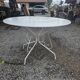 Wrought iron garden table, 117cm diameter