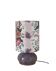 Recycled vintage lamp — handmade plum ceramic and antique floral lampshade