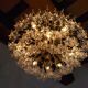 Lustre, 3 levels, crystal flowers, Italy 1970
