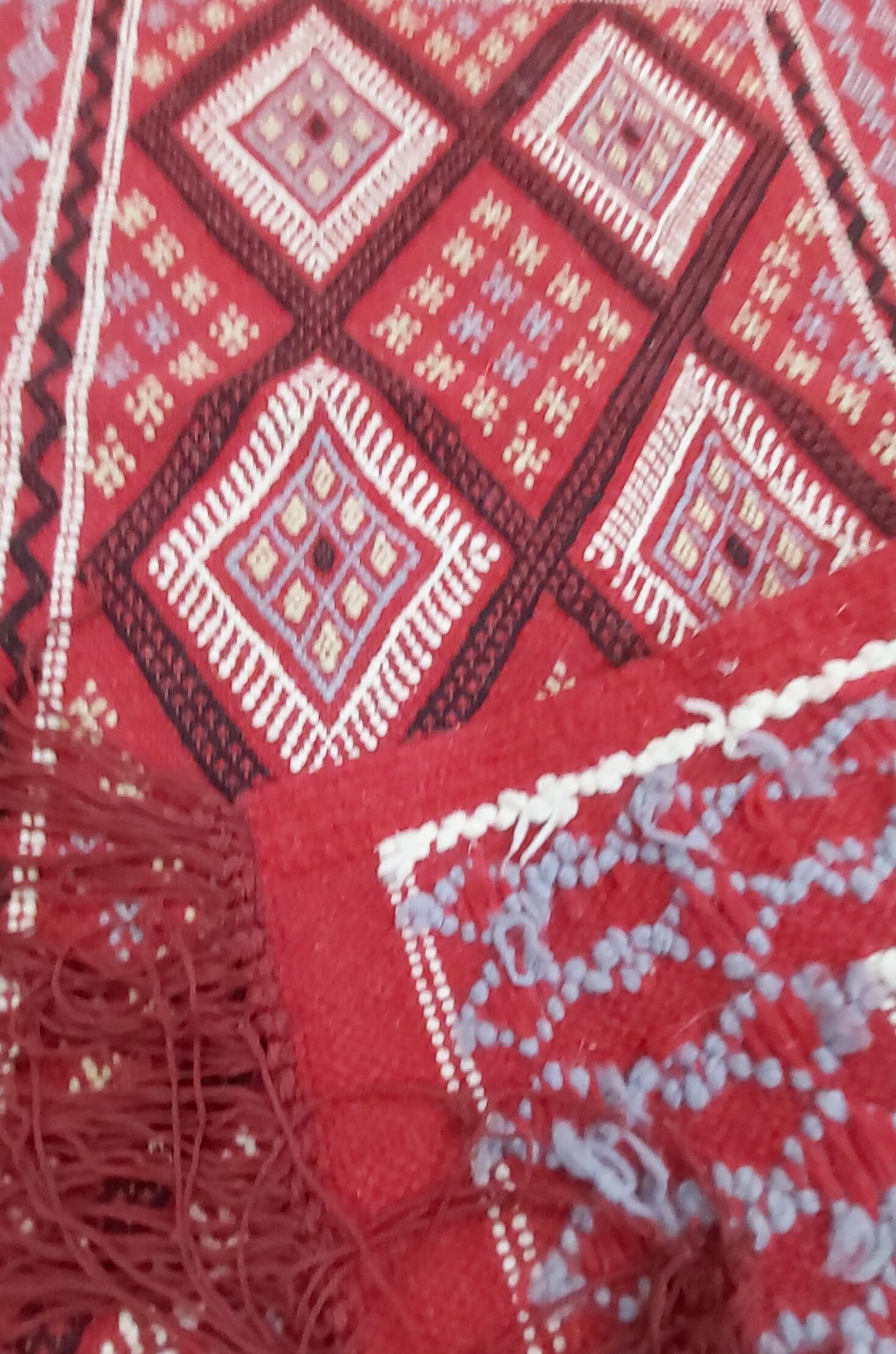 Berber margoum carpet with geometric patterns