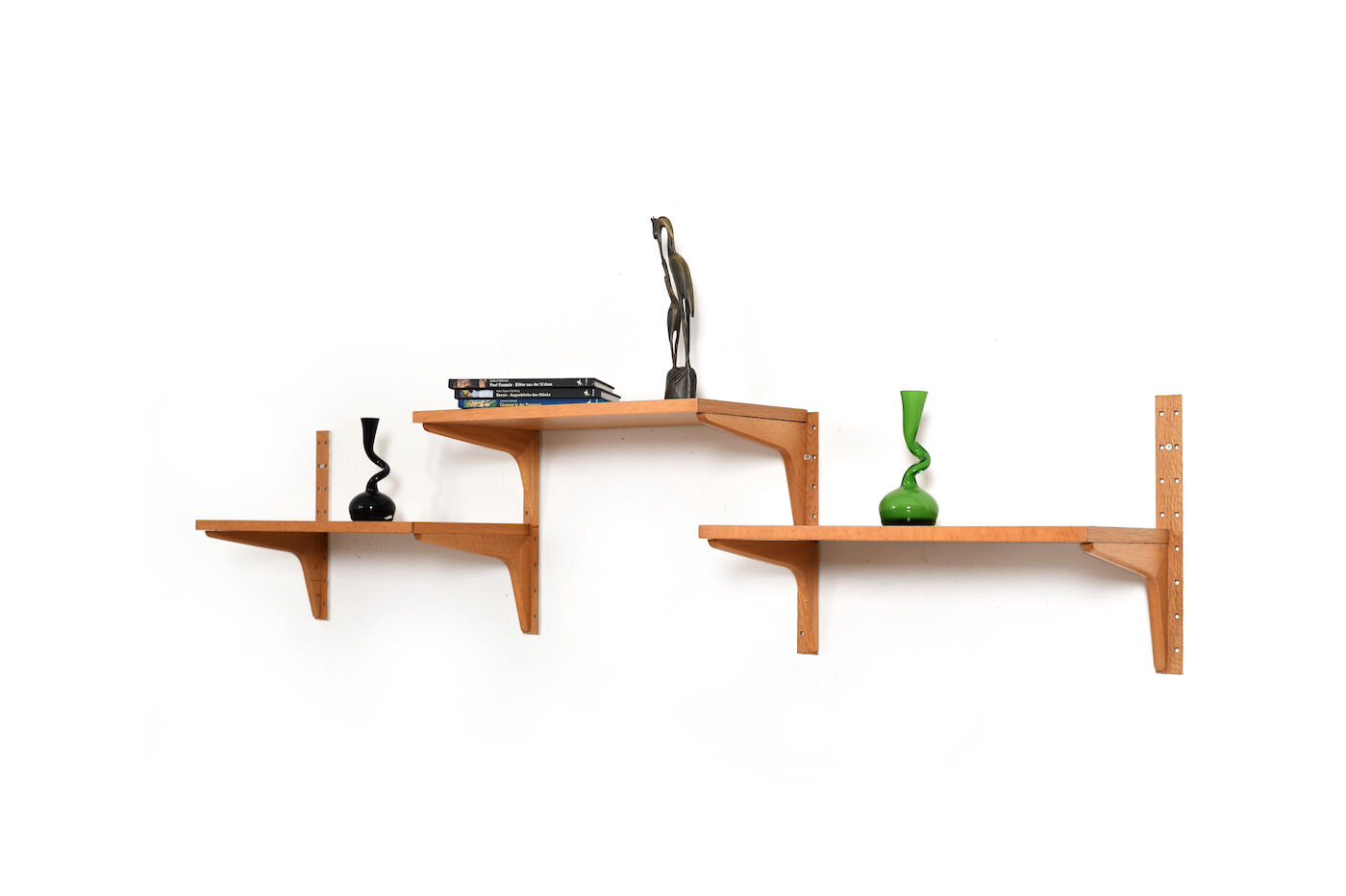 Hg furniture shelf system in oak 1960s