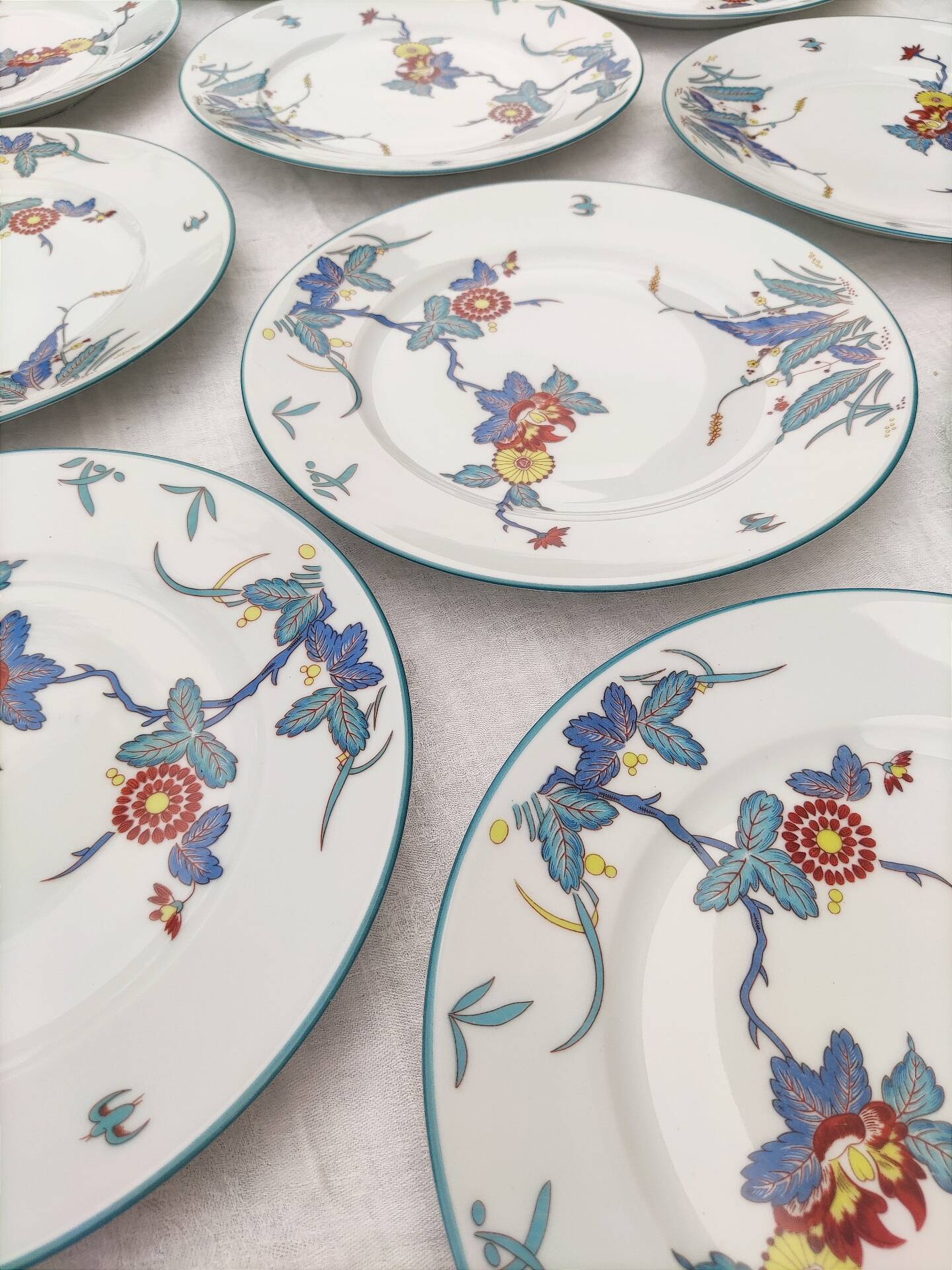 10 flat plates in Limoges porcelain - Haviland