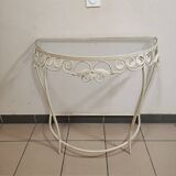 Console demi lune fer forgé