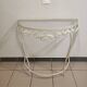 Wrought iron half-moon console