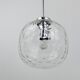 Large globe pendant lamp in bubble glass with Limburg & chrome, Germany, 1970s.