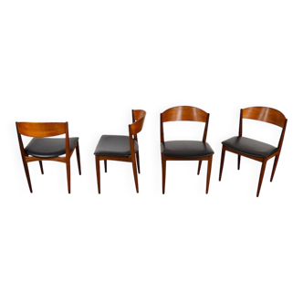 4 Chaises Danoise Vintage en Teck 1960