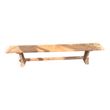 Solid wood bench