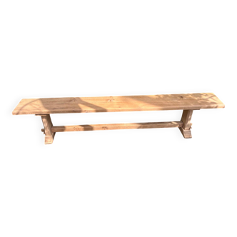 Solid wood bench