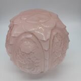 Globe lustre art déco rose
