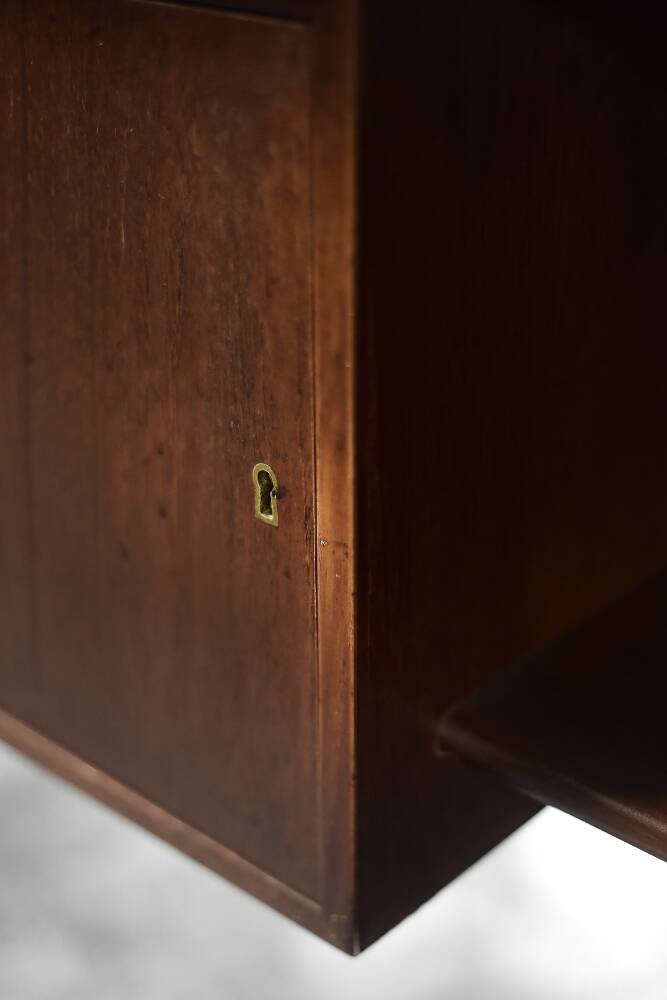 Mid-Century Danish Scandinavian Modern Teak Bilateral Desk with Drawers, 1960s