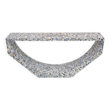 Italian-designed "Arcata" Console Table White Terrazzo Marble by Domus Stud