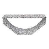 Italian-designed "Arcata" Console Table White Terrazzo Marble by Domus Stud