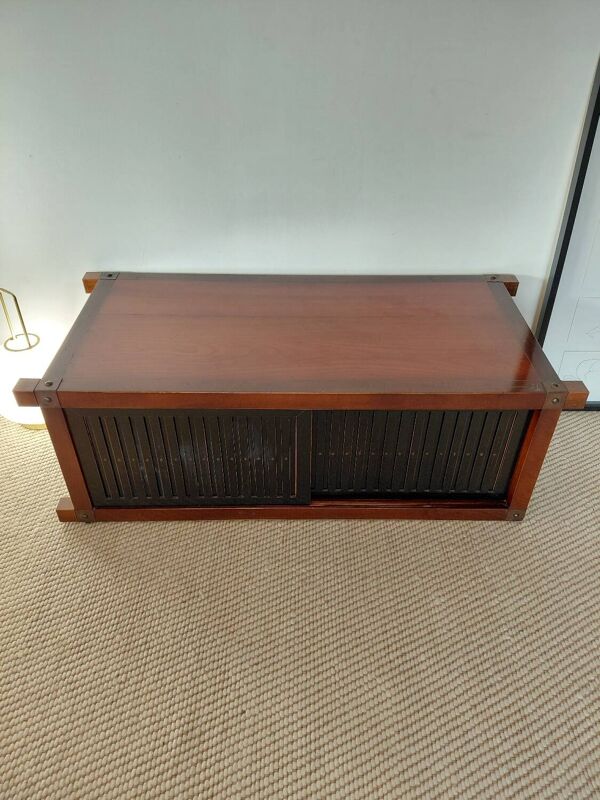 Buffet, meuble TV en bois Roche Bobois, style japandi