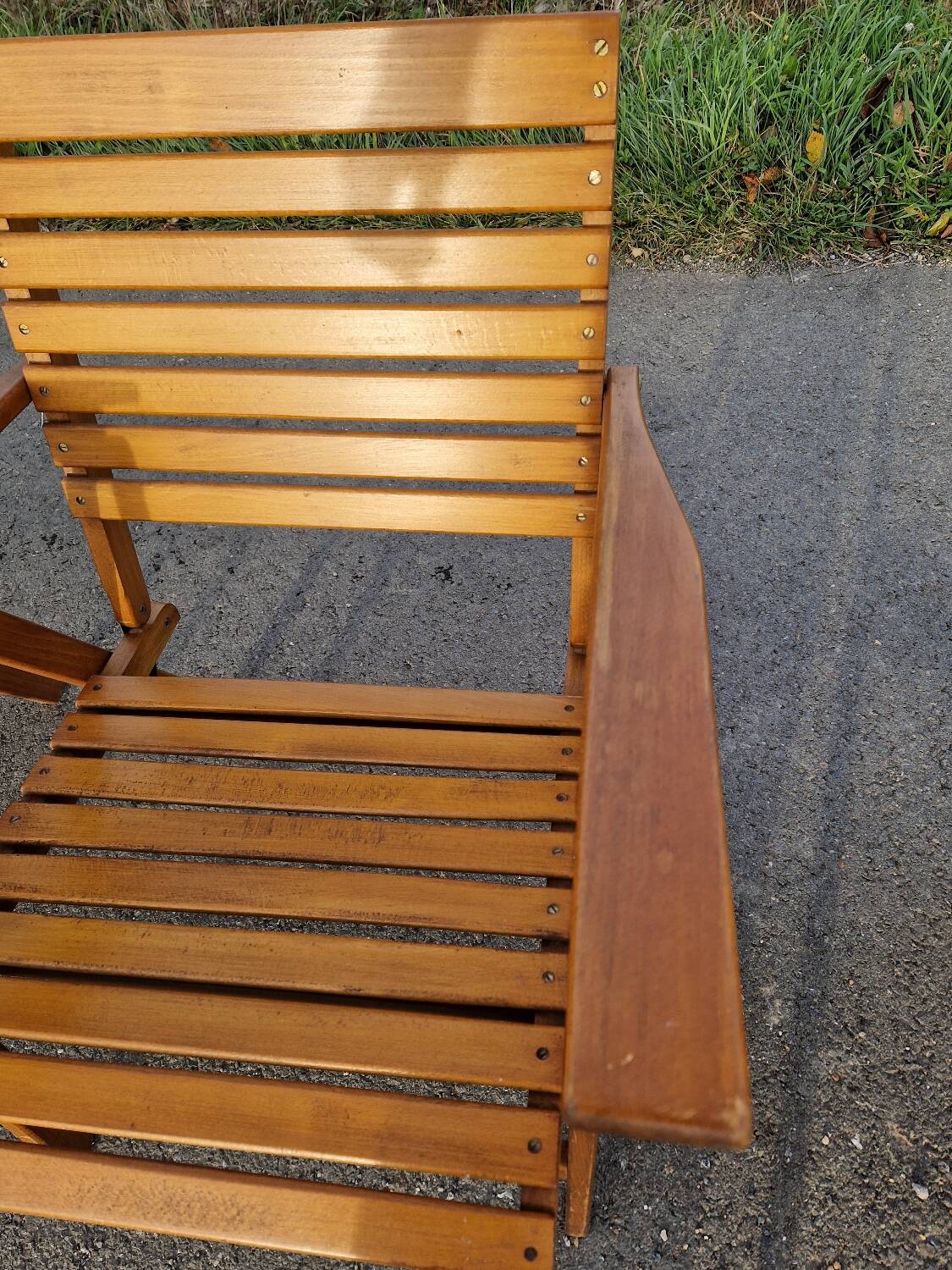 Set of 4 vintage folding armchairs