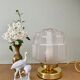Vintage art deco globe table lamp in frosted glass