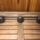 Old wall coat rack x3 vintage brown metal #a418