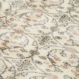 Oriental handmade wool 1970s beige carpet 137 cm x 240 cm
