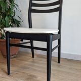 Pair of vintage Scandinavian black and white chairs