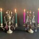 Pair of crystal tassel candelabras, 2-light candelabra, 1920,