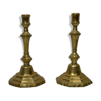 Pair of torches - Bronze chandeliers base with sides