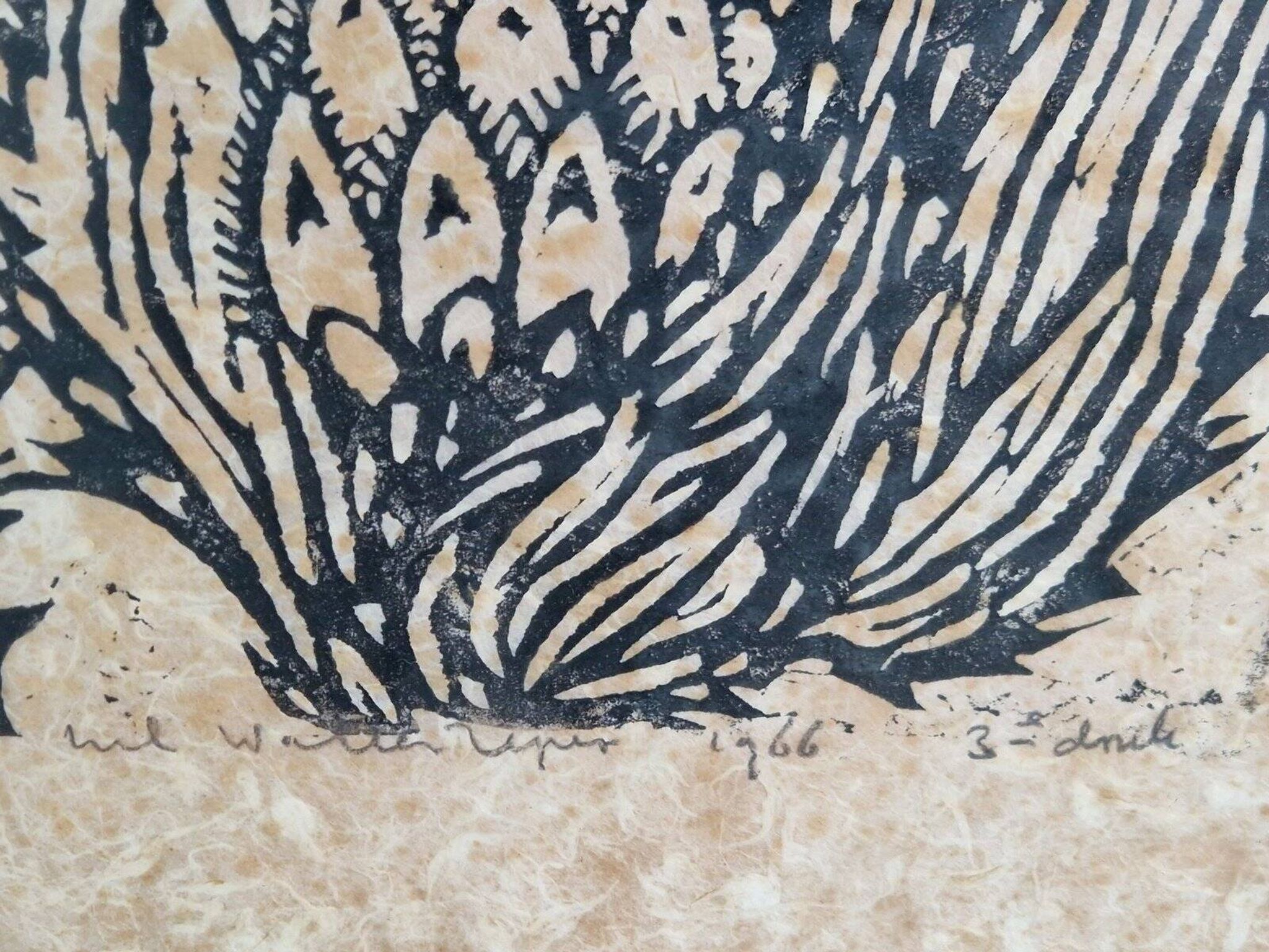 Wil Willerijn, Blackthorn, Etching on Handmade Paper, 1966