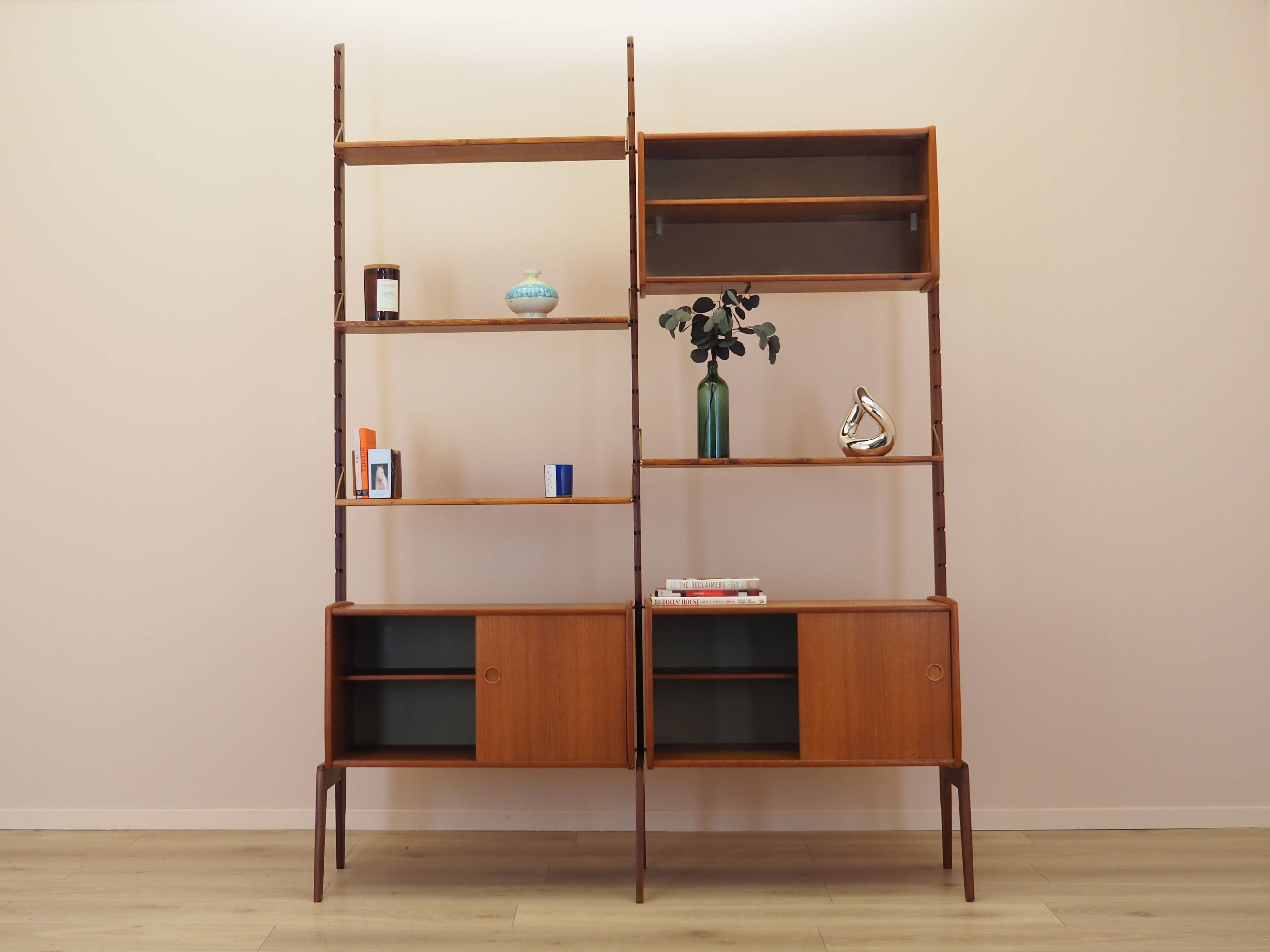 Teak modular shelving unit, Norwegian design, 1960s, manufactured by Blindh