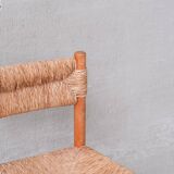 Single Mid-Century Rush Chair by Ate van Apeldoorn for Houtwerk Hattem