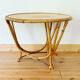 Table basse vintage en rotin