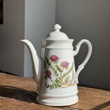Teapot with stylized pink flower patterns brand Made in Korea H23