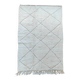 Tapis berbere losange blanc 150x250 cm