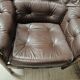 Paire de fauteuil vintage cuir Coja Suède 1960"