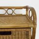 Vintage wicker rattan storage cabinet with 3 drawers