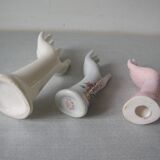 Set of 3 hands n ceramic porcelain ring sizer soliflore deco retro vintage