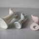 Set of 3 hands n ceramic porcelain ring sizer soliflore deco retro vintage