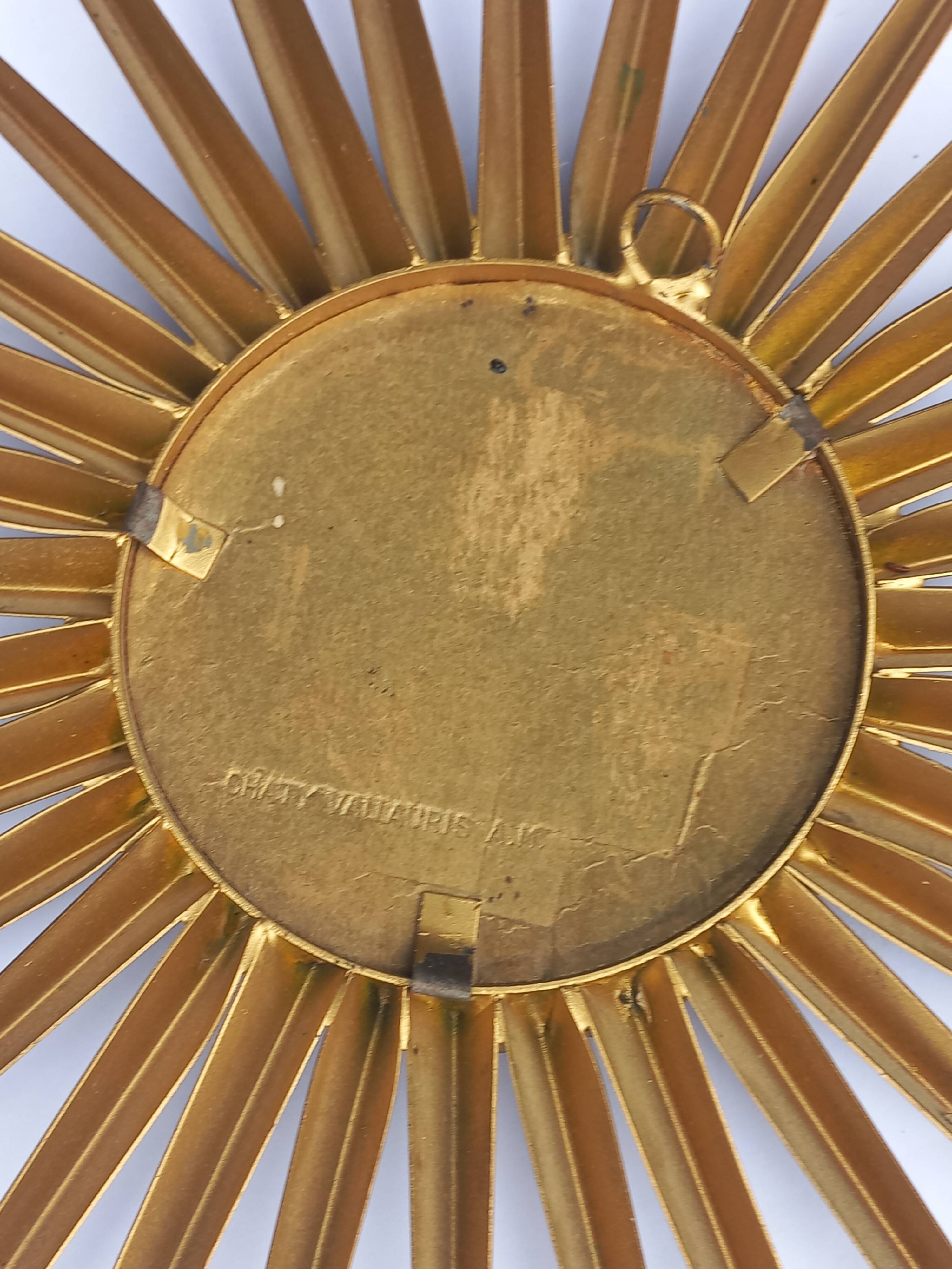 Miroir soleil sorcière bombé Chaty Vallauris