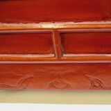Ancien tabouret de barbier coiffeur chinois 19ème xixème siècle en bois laqué