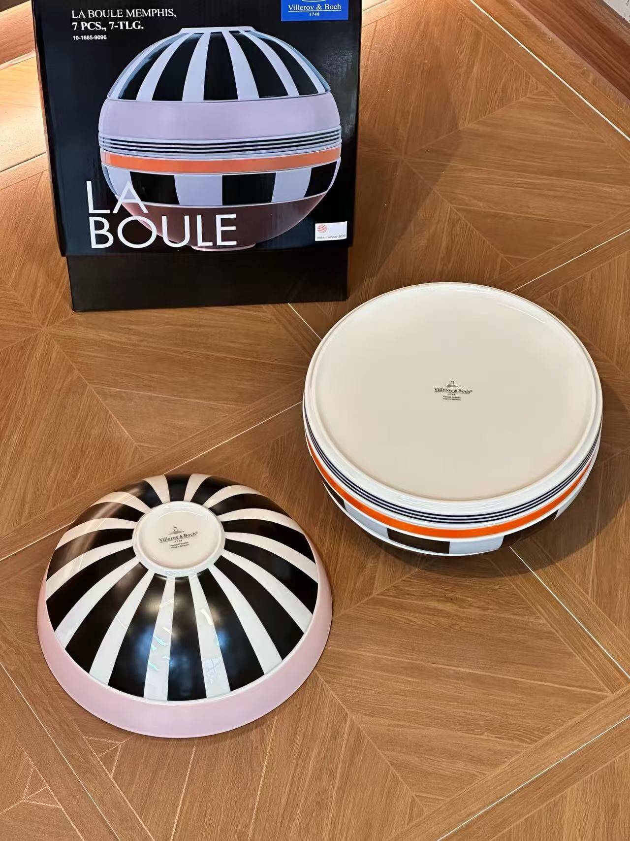Villeroy & Boch La Boule Memphis – Service de table en porcelaine de 7 pièces