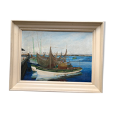 Table: Oil on cardboard - Marine