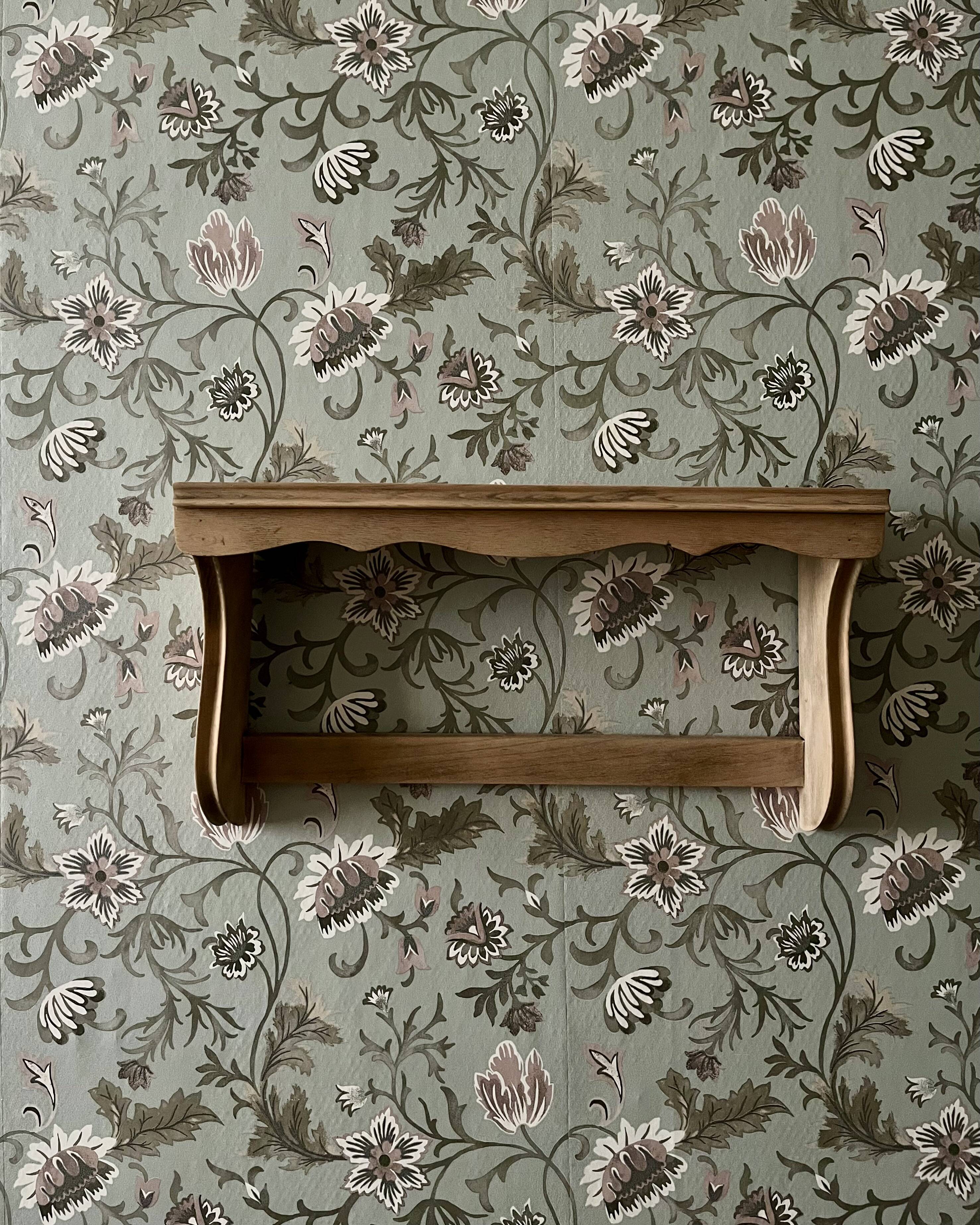 Renovated vintage wall shelf