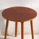 Vintage round side table in teak – Central Europe, circa 1960