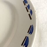 5 serving plates, ironstone from Longchamp, Arlette pattern, 1950