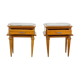 Art Deco bedside tables with marble tops, 1930s, set of 2