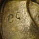 Ancien vide poche coupelle bronze à décor de fruits pommes pommier Ø 9,5 cm
