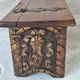 Artes de México Spanish colonial wood and iron carved painted coffer, 1940s