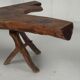 Wabia sabi rustic tree branch side table, Dutch 1960s