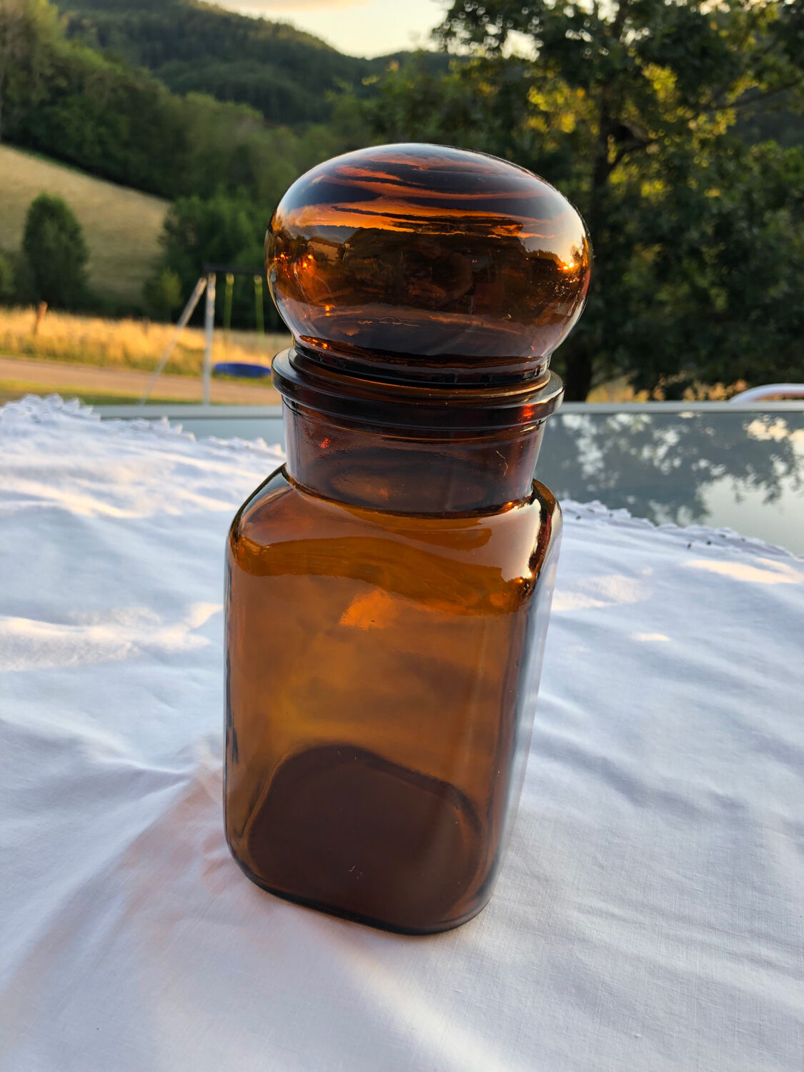 Vintage glass jar / spice jar