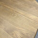 Elegant extendable oak table and black legs, 6/16 covers