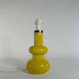 Mid-Century Modern Curvaceous Bright Yellow Glass Table Lamp by Orrefors, 1960s