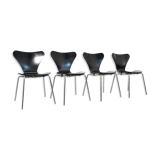 Set of 4 butterfly chairs 3107 by Arne Jacobsen for Fritz Hansen, 1976 Denmark